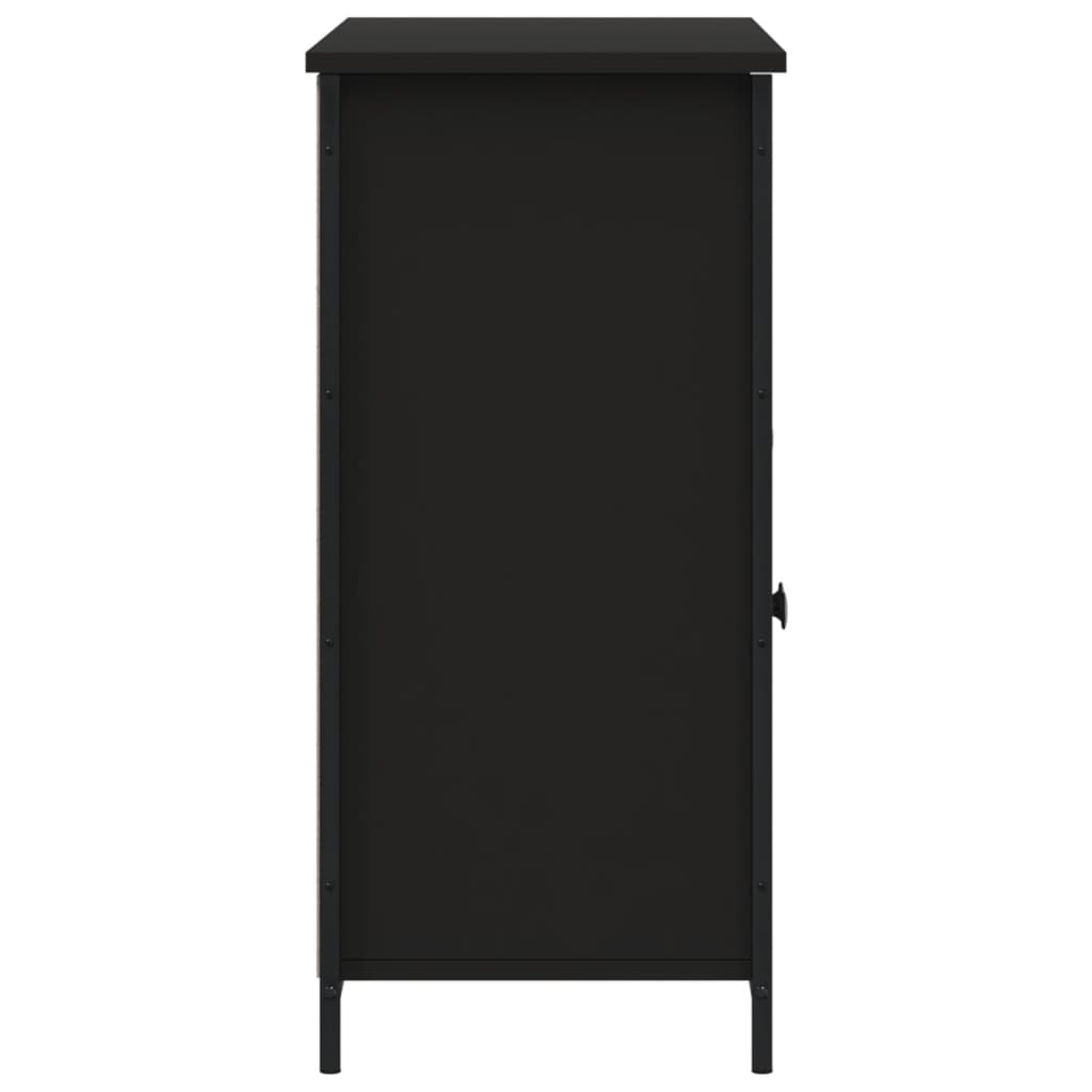 Buffet noir 100x35x75 cm bois d'ingénierie - XIOS