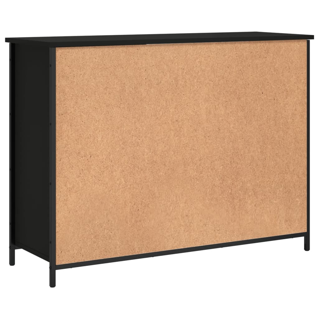 Buffet noir 100x35x75 cm bois d'ingénierie - XIOS