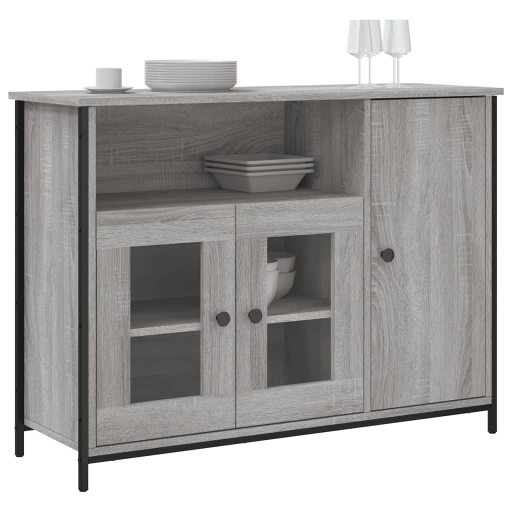 Buffet sonoma gris 100x35x75 cm bois d'ingénierie - XIOS