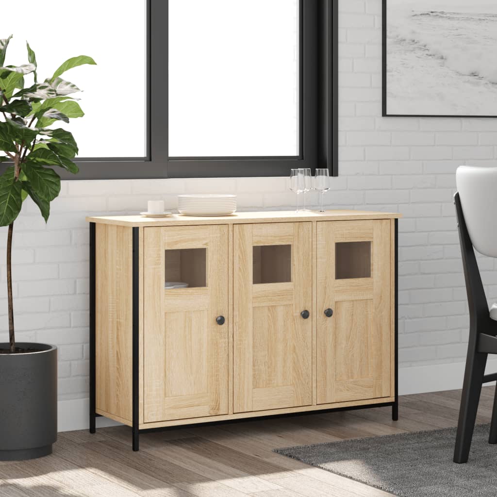 Buffet chêne sonoma 100x35x70 cm bois d'ingénierie - XIOS