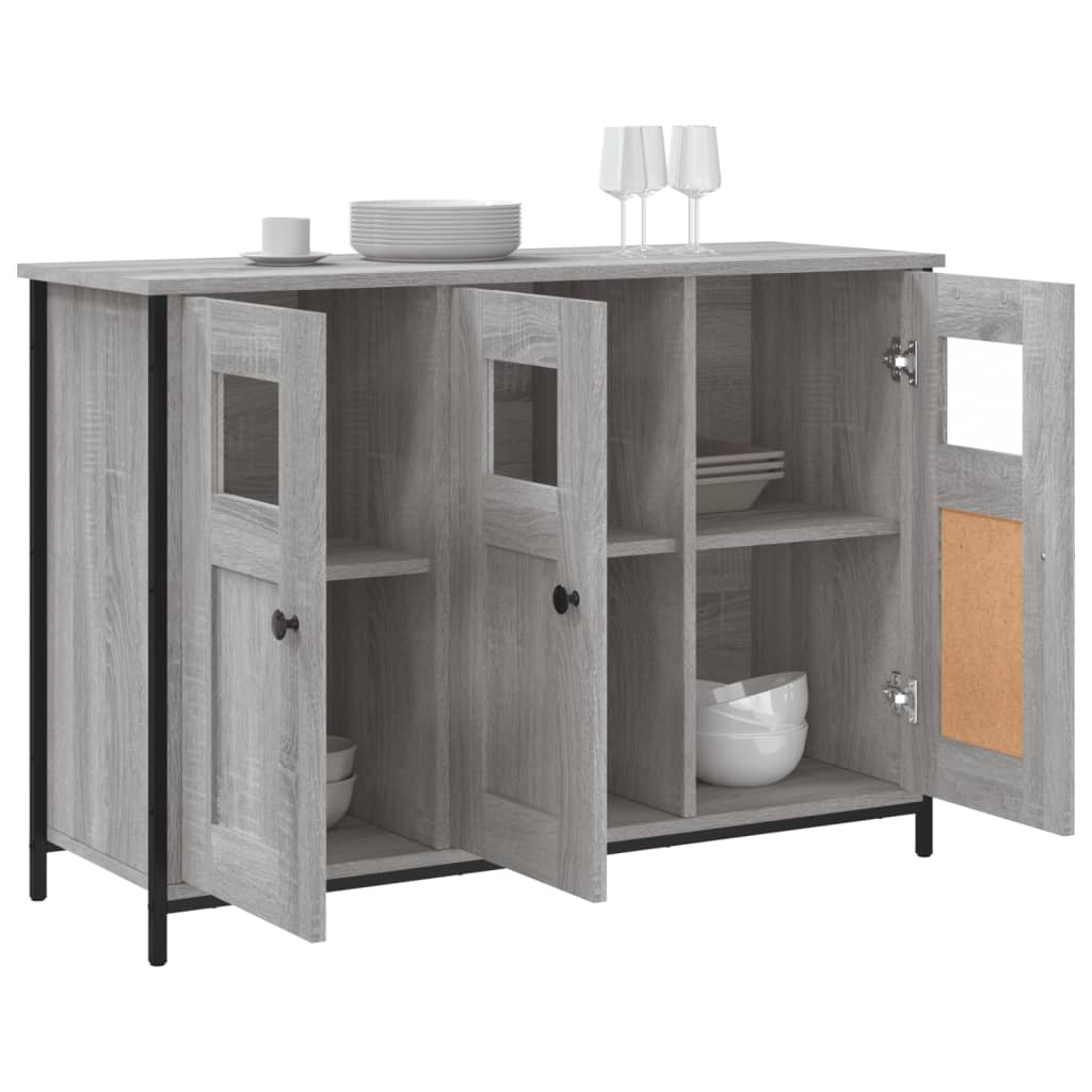 Buffet sonoma gris 100x35x70 cm bois d'ingénierie - XIOS