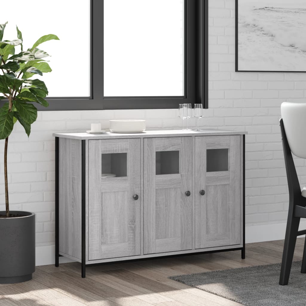 Buffet sonoma gris 100x35x70 cm bois d'ingénierie - XIOS