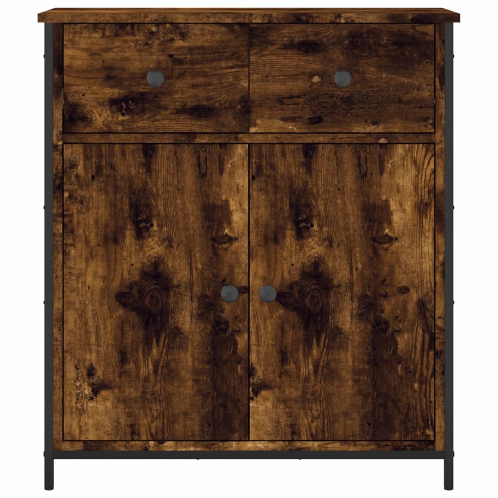 Buffet chêne fumé 70x30x80 cm bois d'ingénierie - XIOS