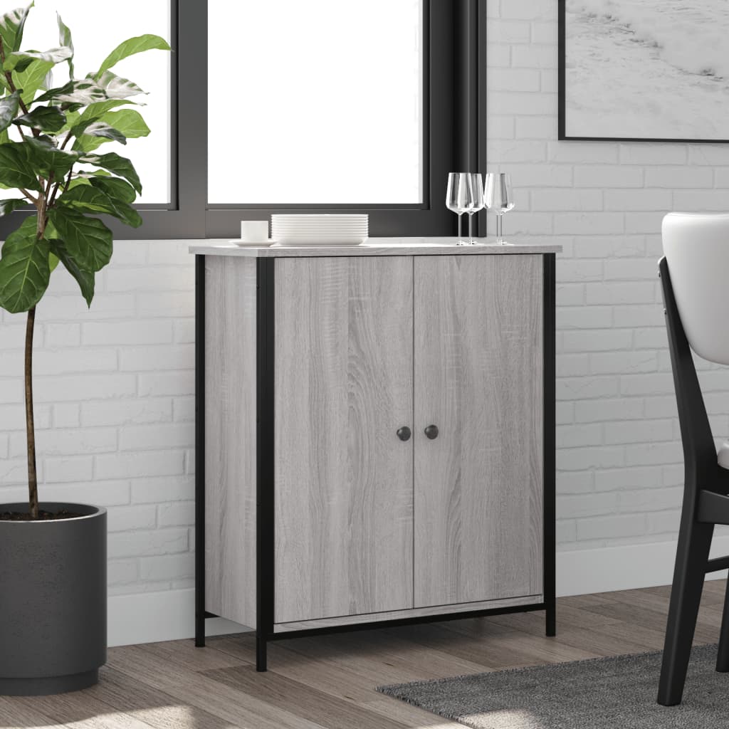 Buffet sonoma gris 70x30x80 cm bois d'ingénierie - XIOS