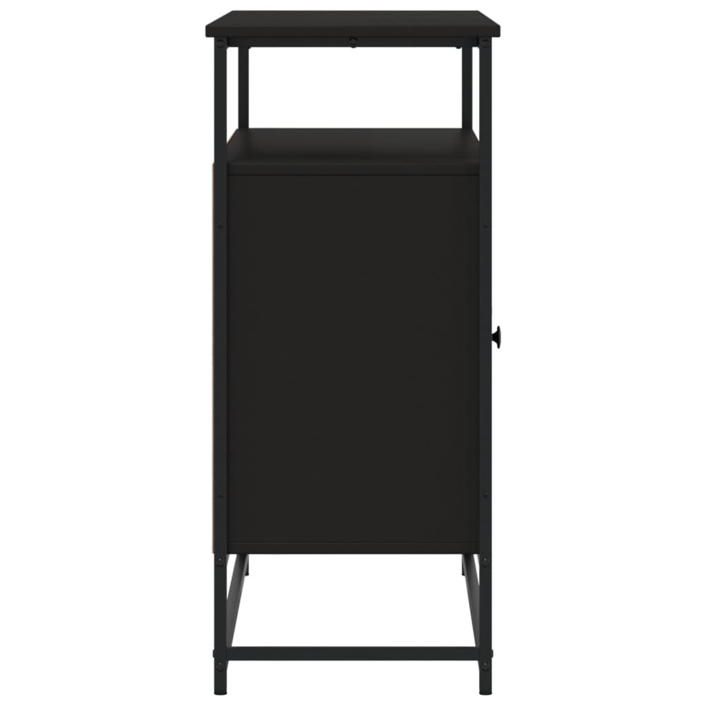 Buffet noir 100x35x80 cm bois d'ingénierie - XIOS