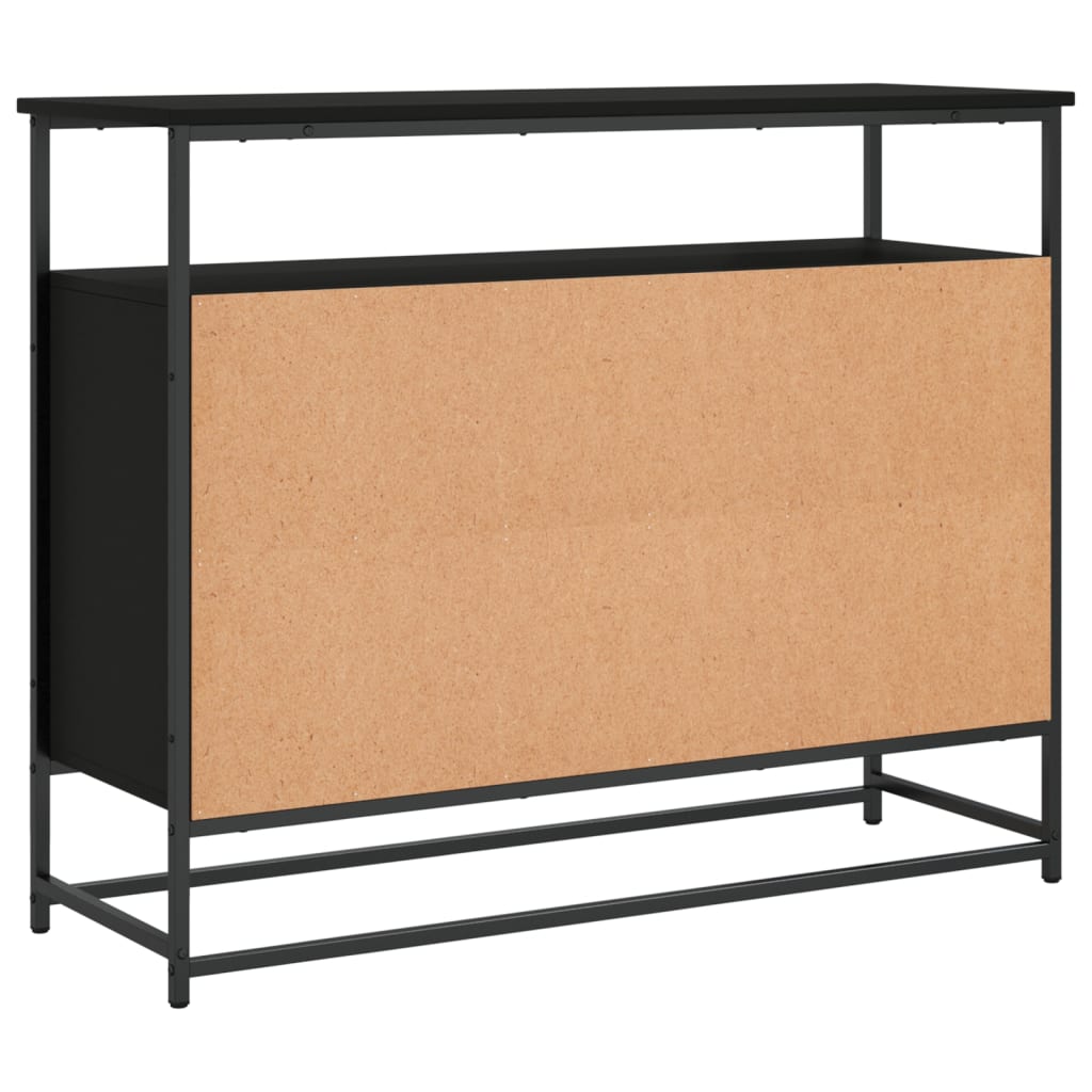 Buffet noir 100x35x80 cm bois d'ingénierie - XIOS