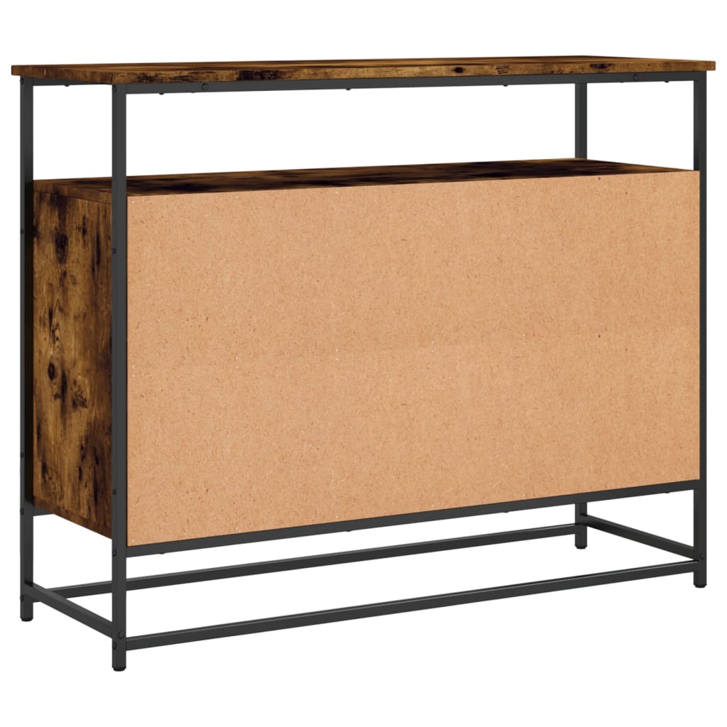 Buffet chêne fumé 100x35x80 cm bois d'ingénierie - XIOS