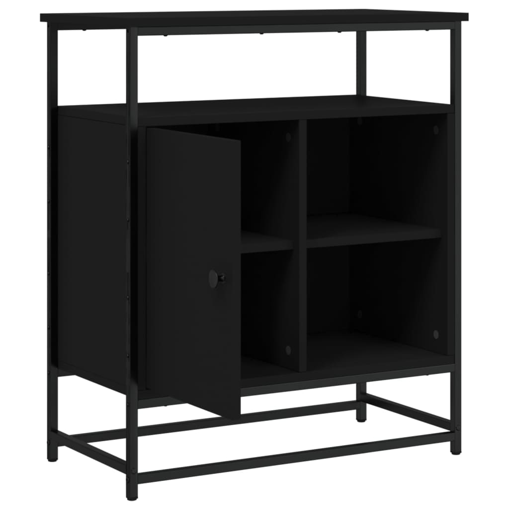 Buffet noir 69x35x80 cm bois d'ingénierie - XIOS