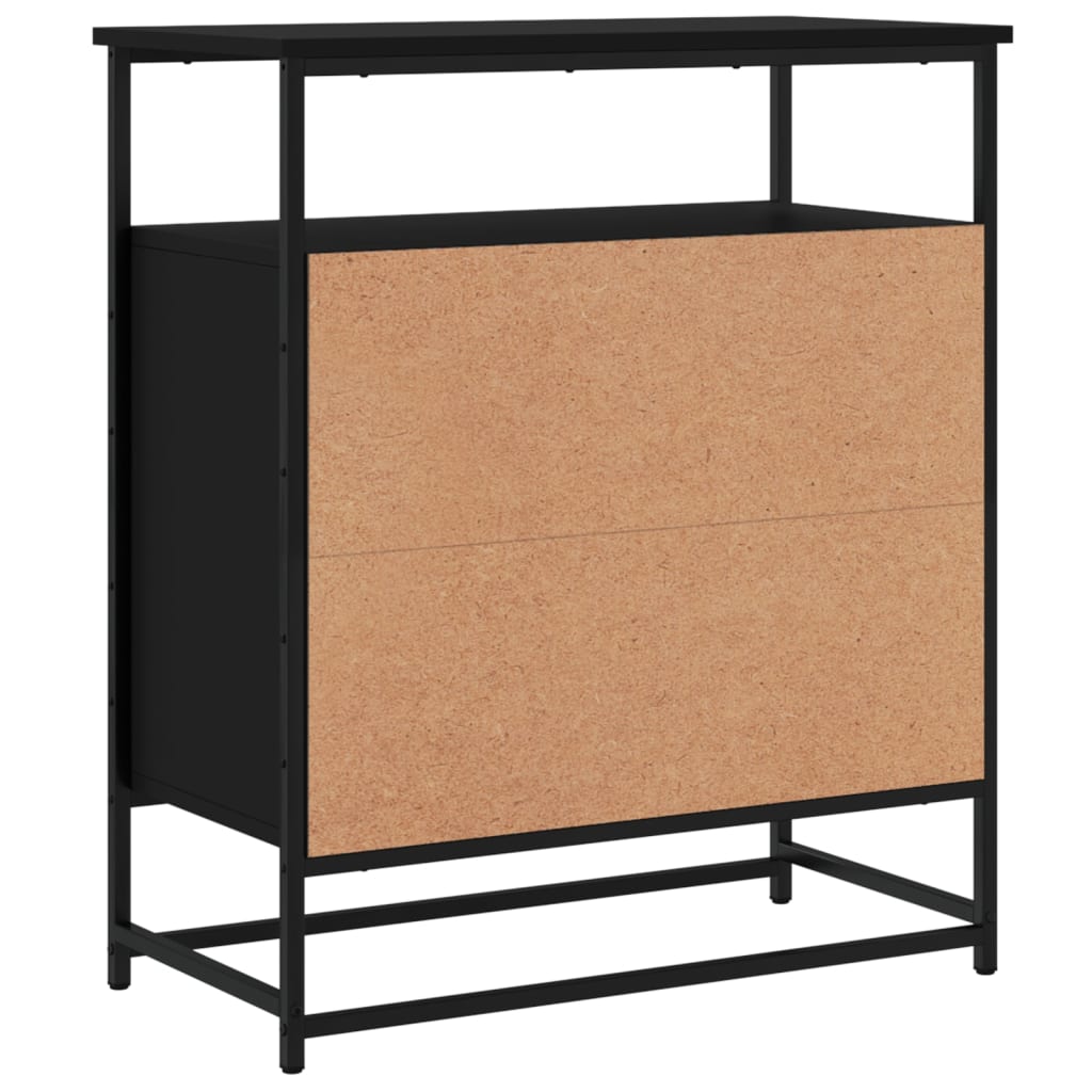 Buffet noir 69x35x80 cm bois d'ingénierie - XIOS
