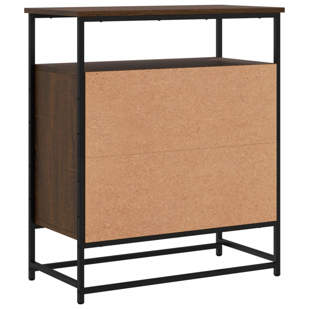 Buffet chêne marron 69x35x80 cm bois d'ingénierie - XIOS