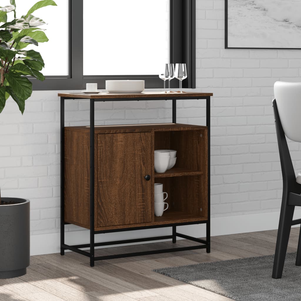 Buffet chêne marron 69x35x80 cm bois d'ingénierie - XIOS