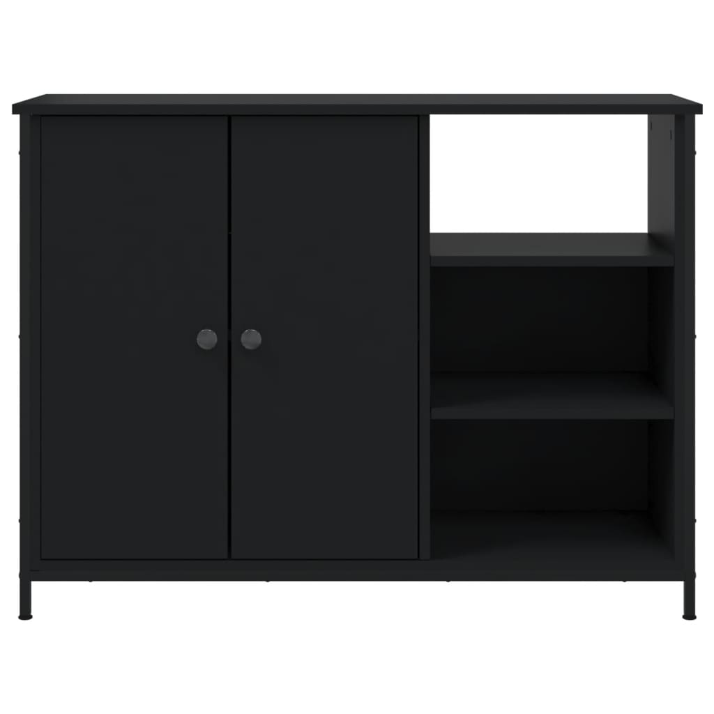Buffet noir 100x33x75 cm bois d'ingénierie - XIOS
