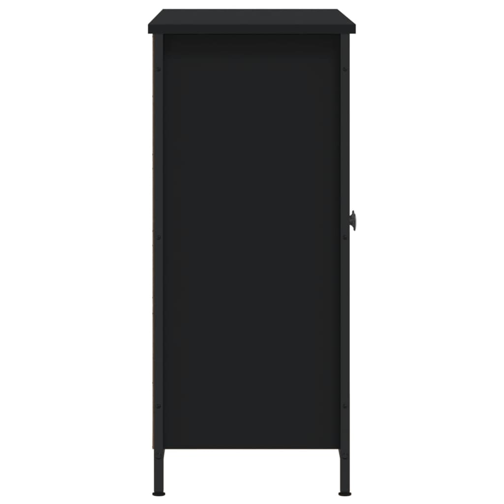 Buffet noir 100x33x75 cm bois d'ingénierie - XIOS