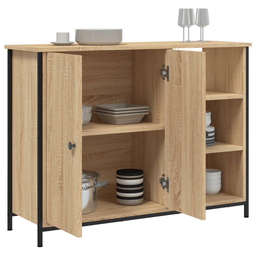 Buffet chêne sonoma 100x33x75 cm bois d'ingénierie - XIOS