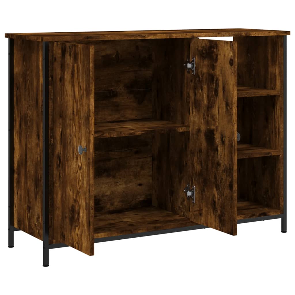 Buffet chêne fumé 100x33x75 cm bois d'ingénierie - XIOS