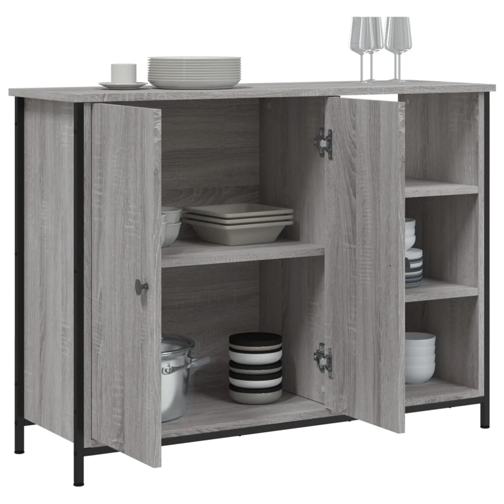Buffet sonoma gris 100x33x75 cm bois d'ingénierie - XIOS
