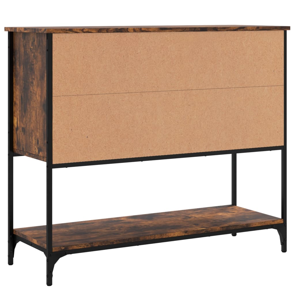 Buffet chêne fumé 100x36x85 cm bois d'ingénierie - XIOS