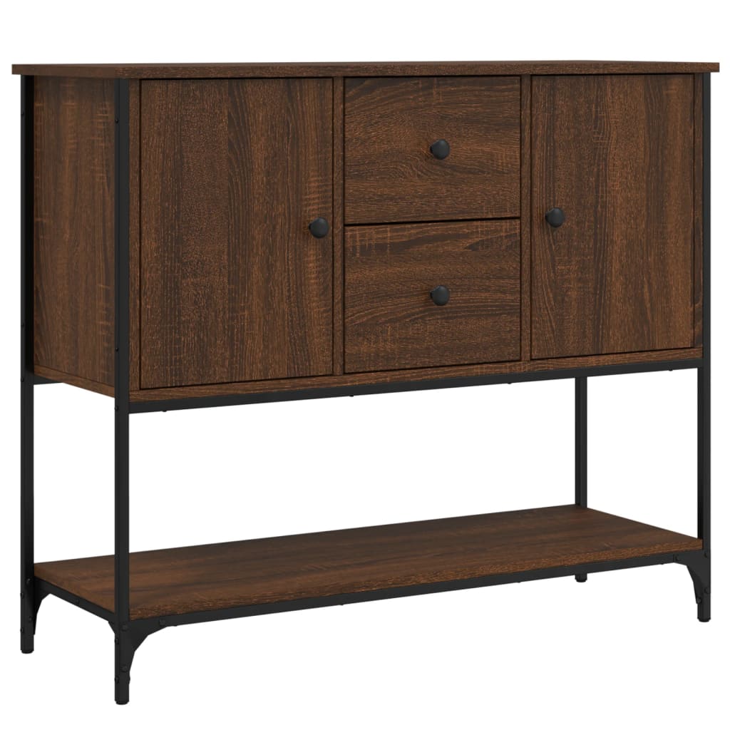 Buffet chêne marron 100x36x85 cm bois d'ingénierie - XIOS