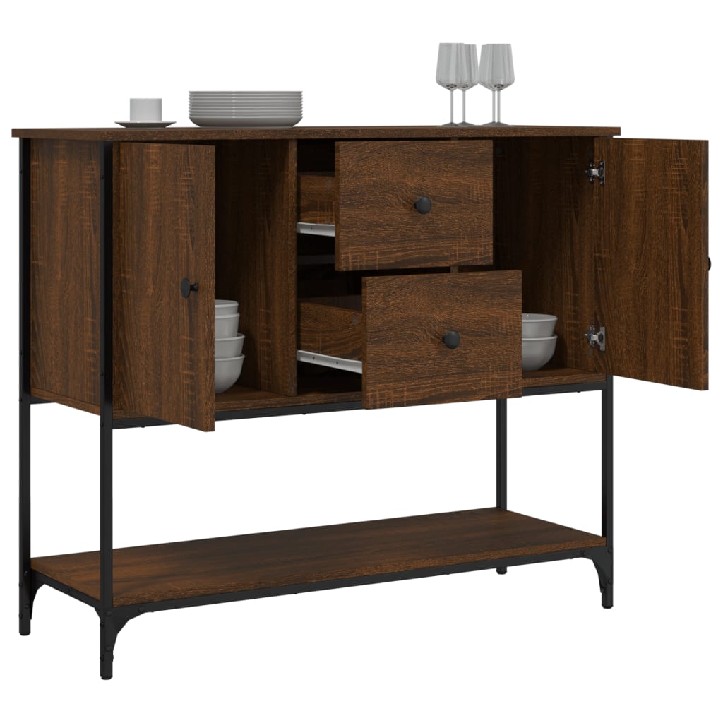 Buffet chêne marron 100x36x85 cm bois d'ingénierie - XIOS