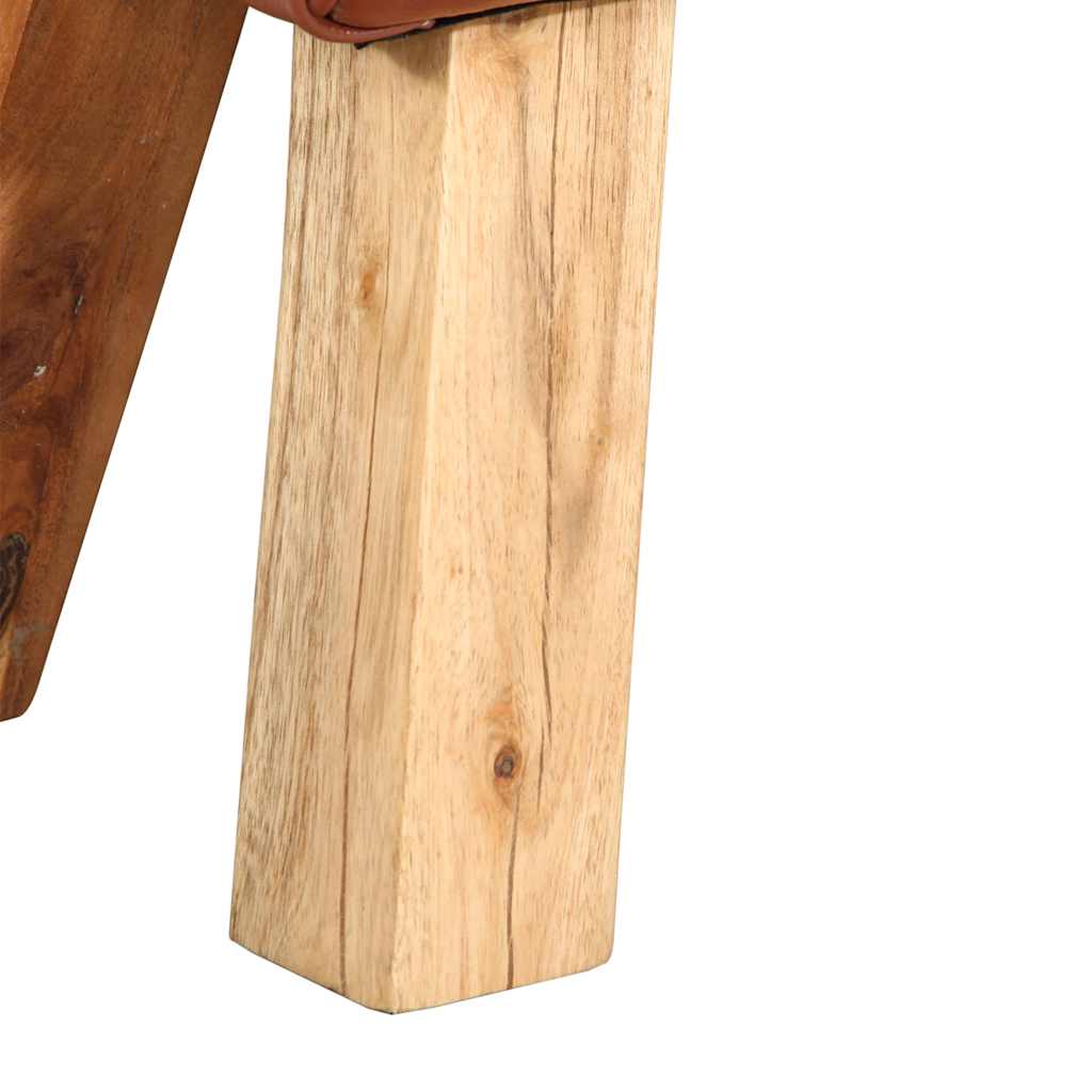 Banc de gymnastique marron 110 cm cuir véritable - XIOS
