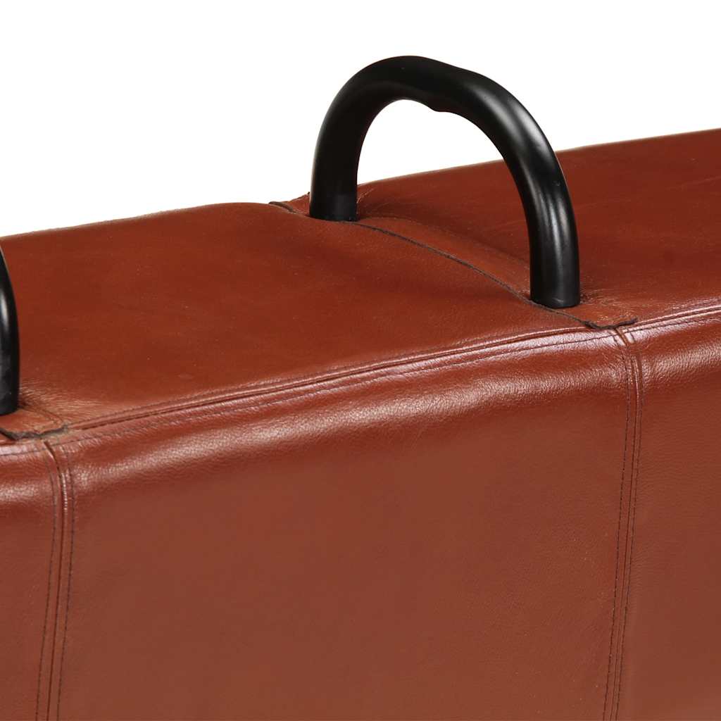 Banc de gymnastique marron 110 cm cuir véritable - XIOS