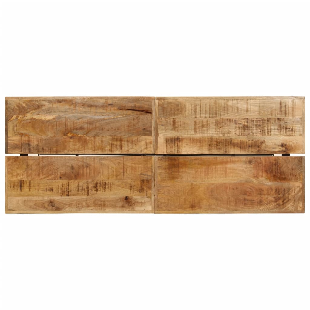 Table de bar 180x70x107 cm bois massif de manguier et fer - XIOS