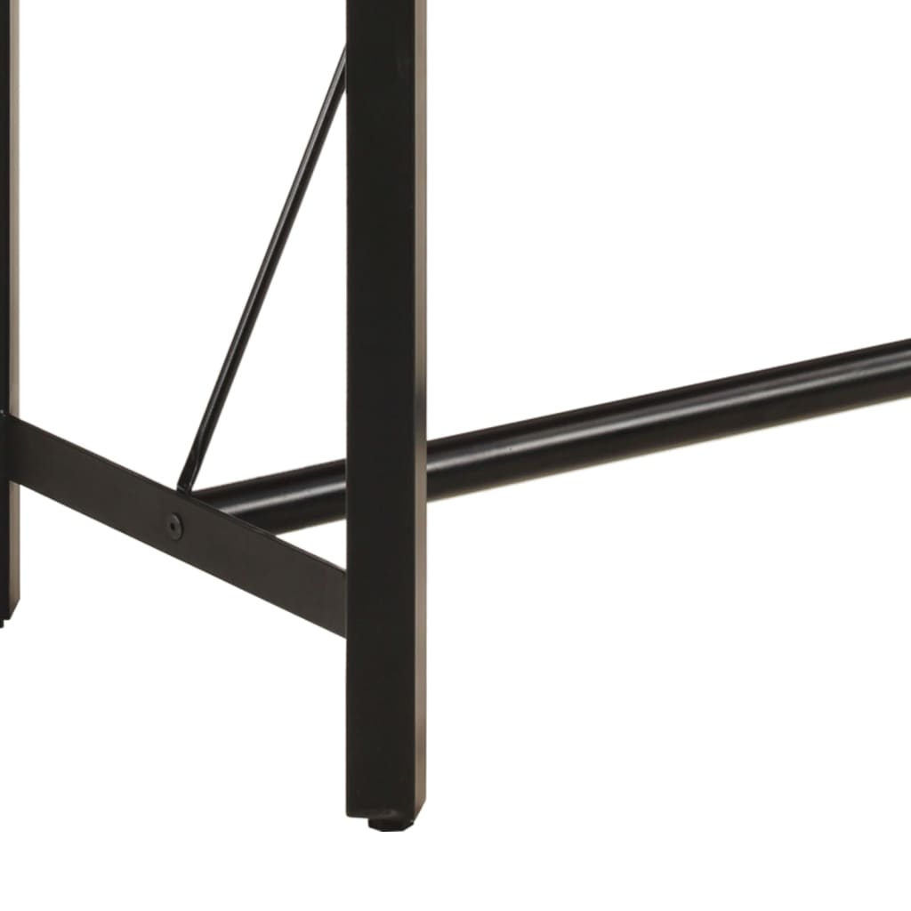 Table de bar 180x70x107 cm bois massif de manguier et fer - XIOS