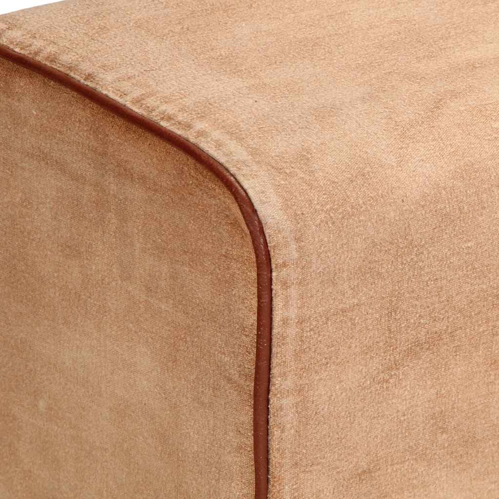 Banc de gymnastique marron 160 cm cuir véritable et toile - XIOS