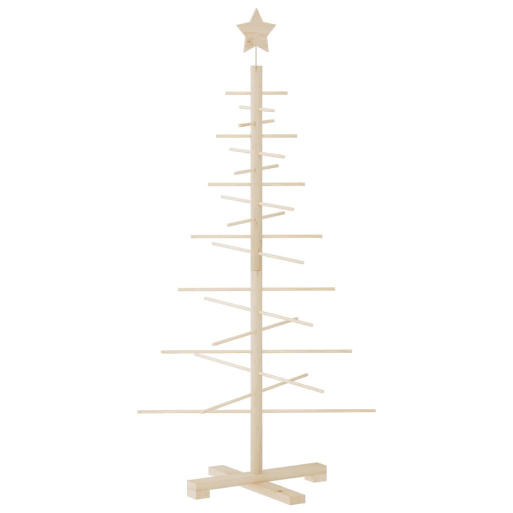 Arbre de Noël en bois pour décoration 125 cm bois massif de pin - XIOS