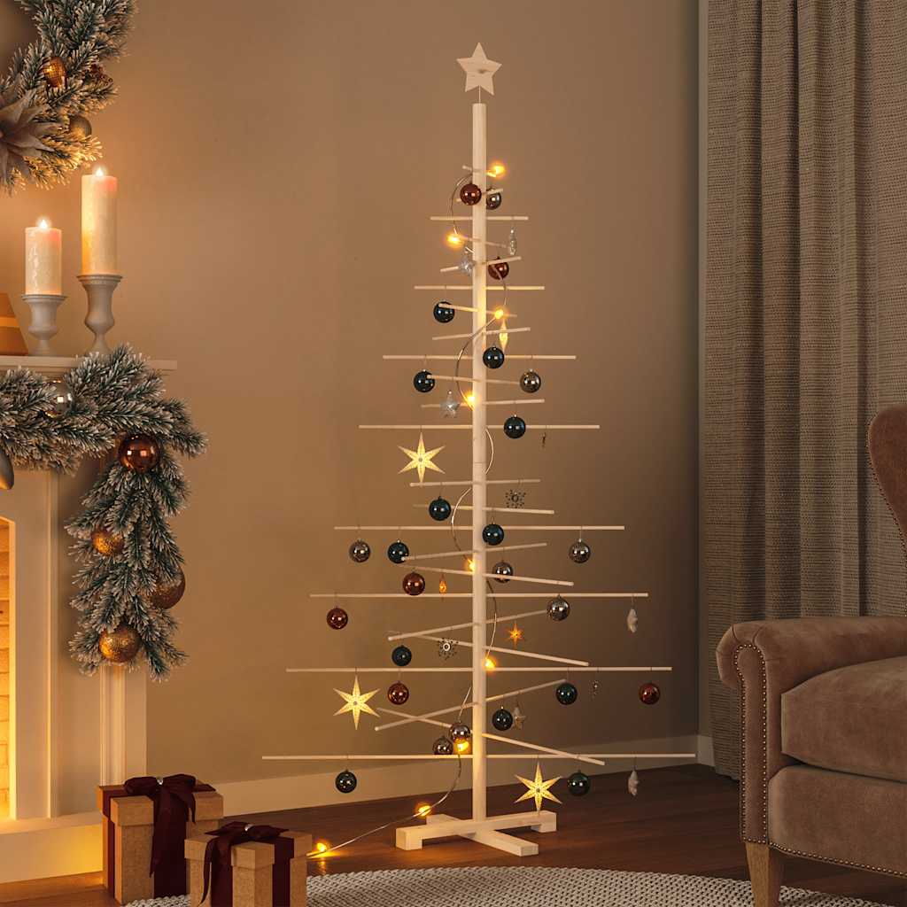 Arbre de Noël en bois pour décoration 180 cm bois massif de pin - XIOS