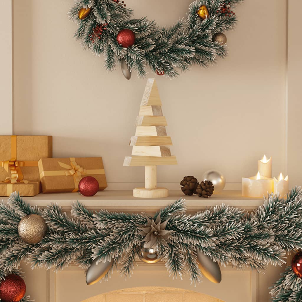 Arbres de Noël en bois pour décoration 2 pcs 30 cm pin massif - XIOS