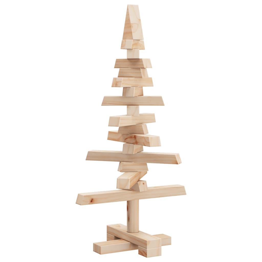 Arbre de Noël en bois pour décoration 60 cm bois massif de pin - XIOS