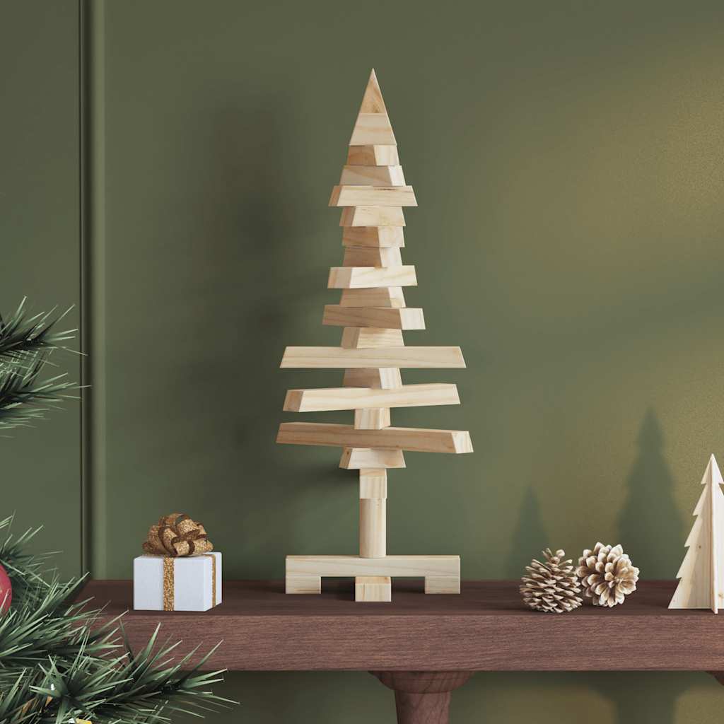 Arbre de Noël en bois pour décoration 60 cm bois massif de pin - XIOS
