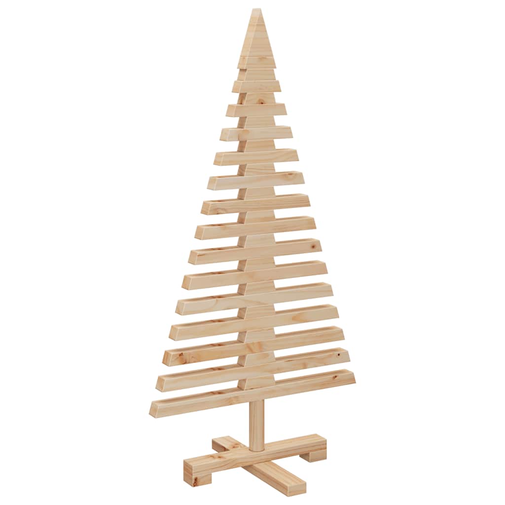 Arbre de Noël en bois pour décoration 90 cm bois massif de pin - XIOS