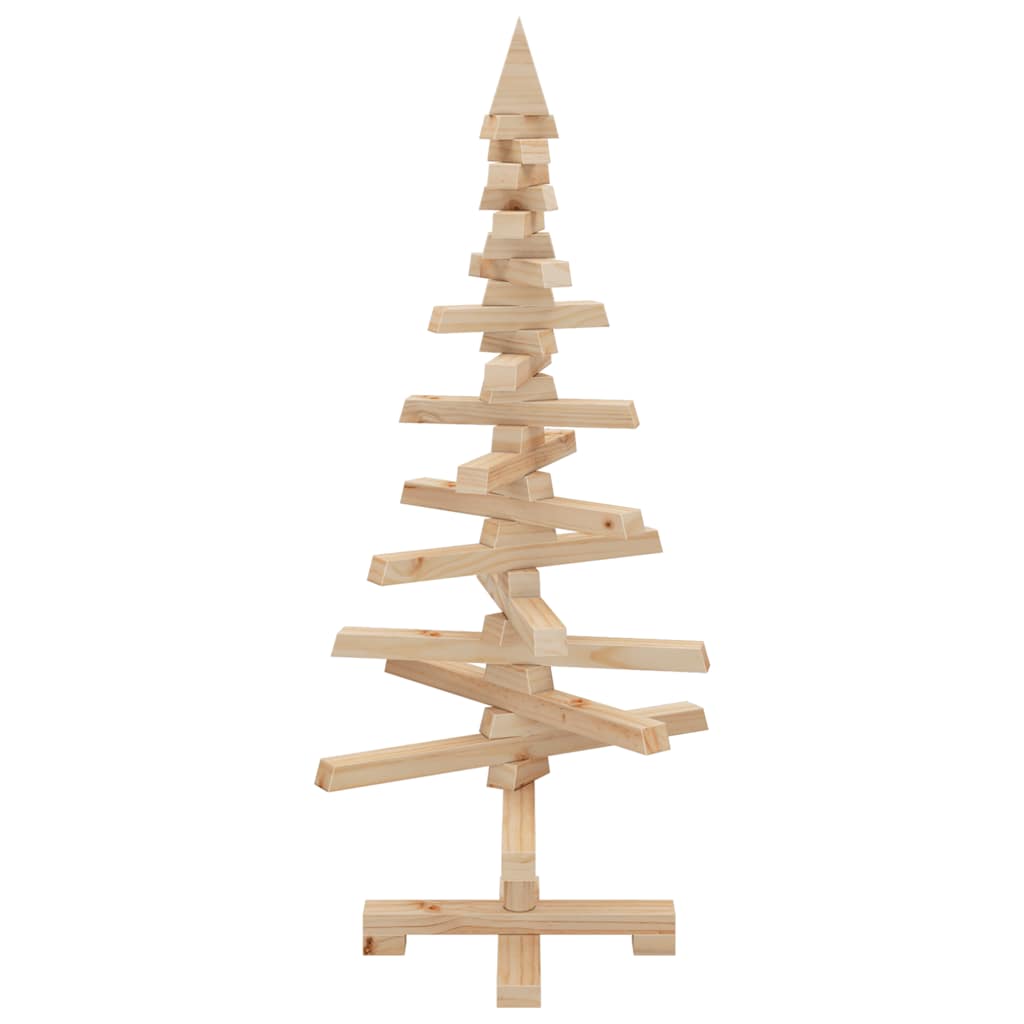 Arbre de Noël en bois pour décoration 90 cm bois massif de pin - XIOS