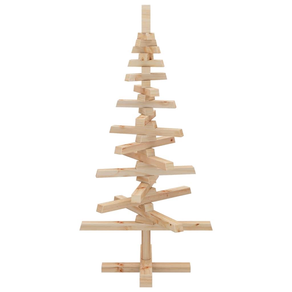Arbre de Noël en bois pour décoration 90 cm bois massif de pin - XIOS