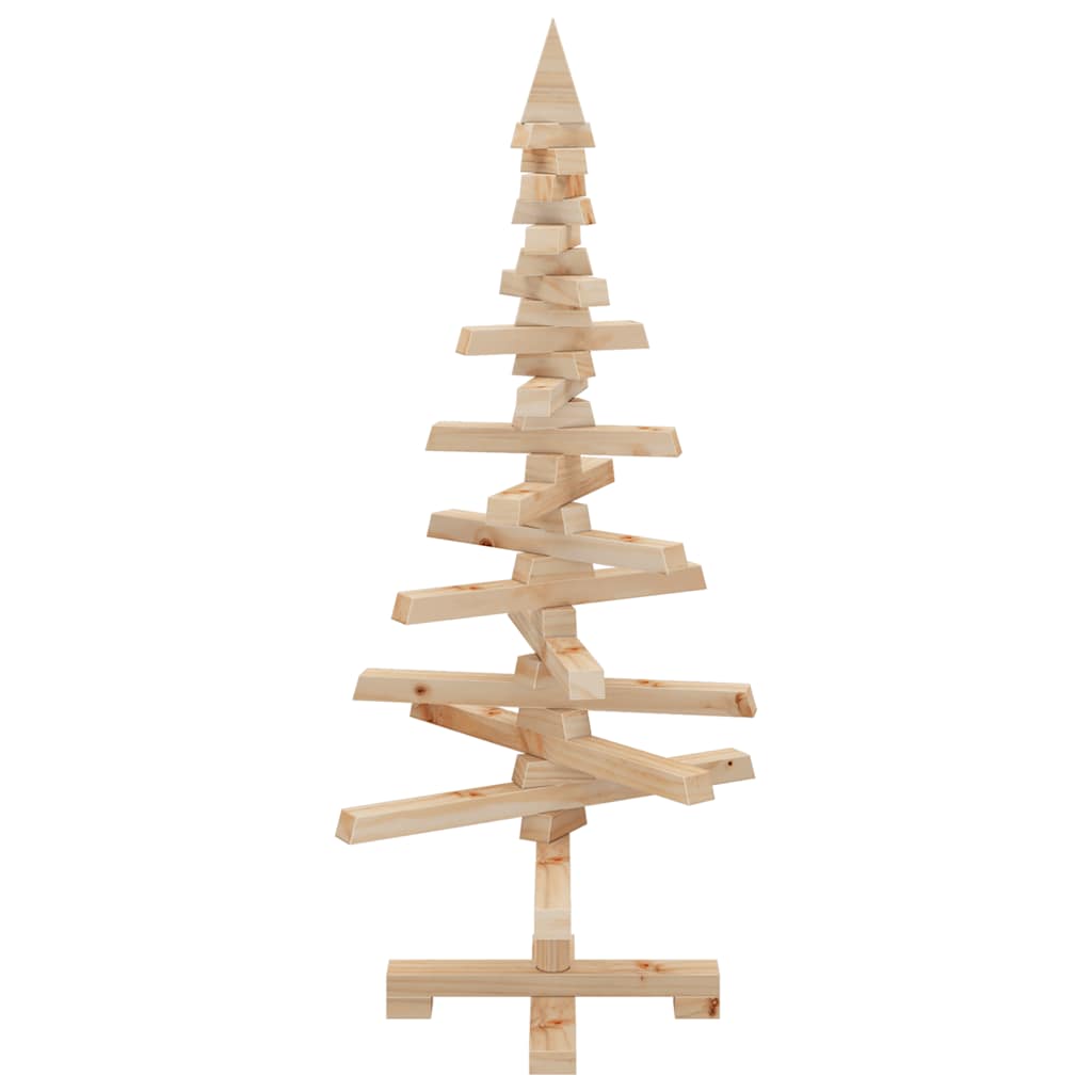 Arbre de Noël en bois pour décoration 90 cm bois massif de pin - XIOS