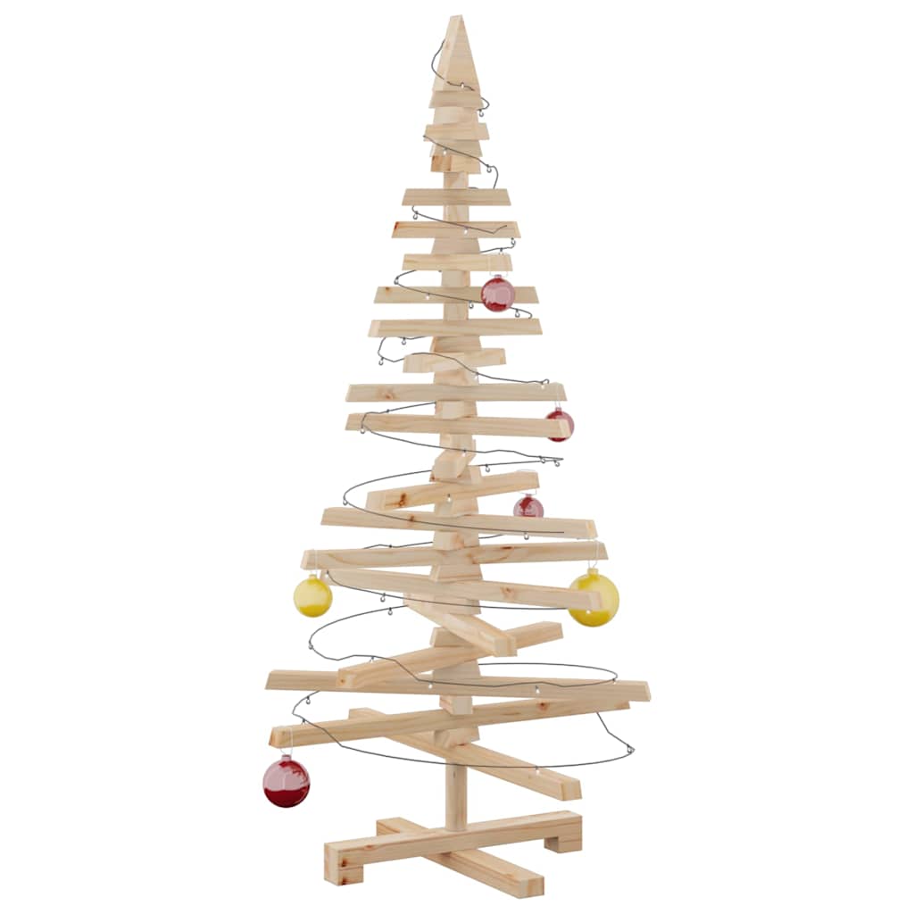 Arbre de Noël en bois pour décoration 120 cm bois massif de pin - XIOS