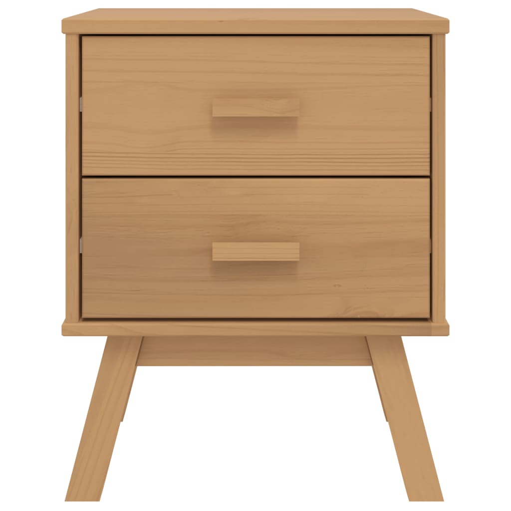 Table de chevet OLDEN marron bois de pin solide - XIOS
