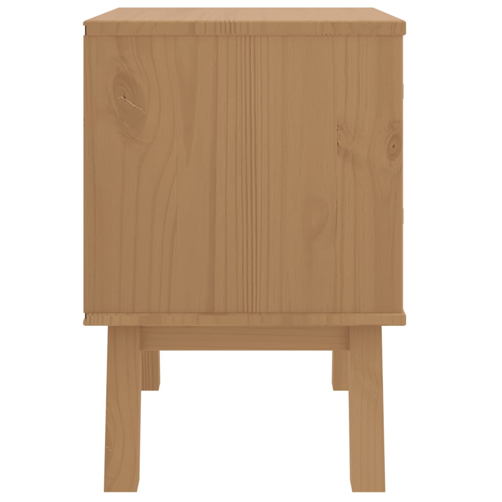 Table de chevet OLDEN marron bois de pin solide - XIOS