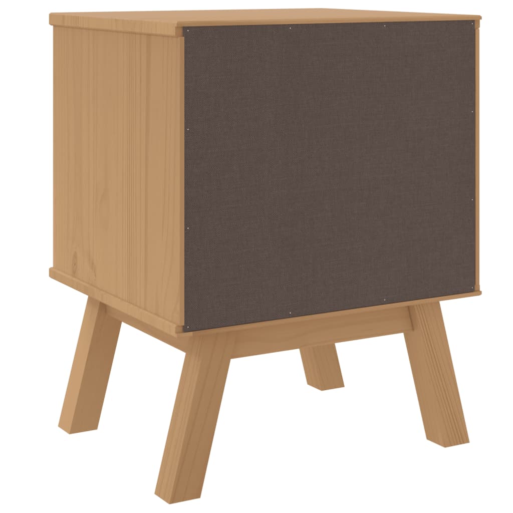Table de chevet OLDEN marron bois de pin solide - XIOS