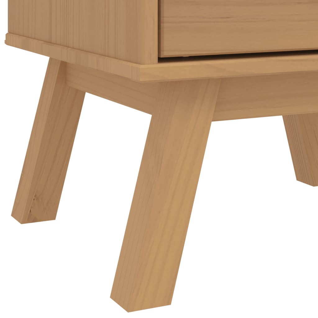 Table de chevet OLDEN marron bois de pin solide - XIOS
