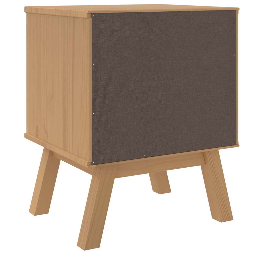 Table de chevet OLDEN gris et marron bois de pin solide - XIOS
