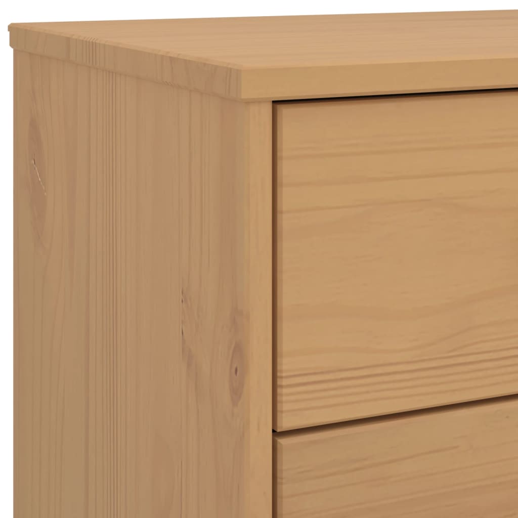 Armoire à tiroirs OLDEN marron bois de pin solide - XIOS