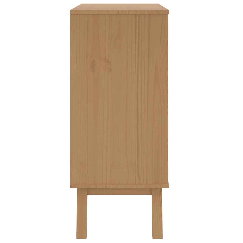 Armoire à tiroirs OLDEN gris et marron bois de pin solide - XIOS