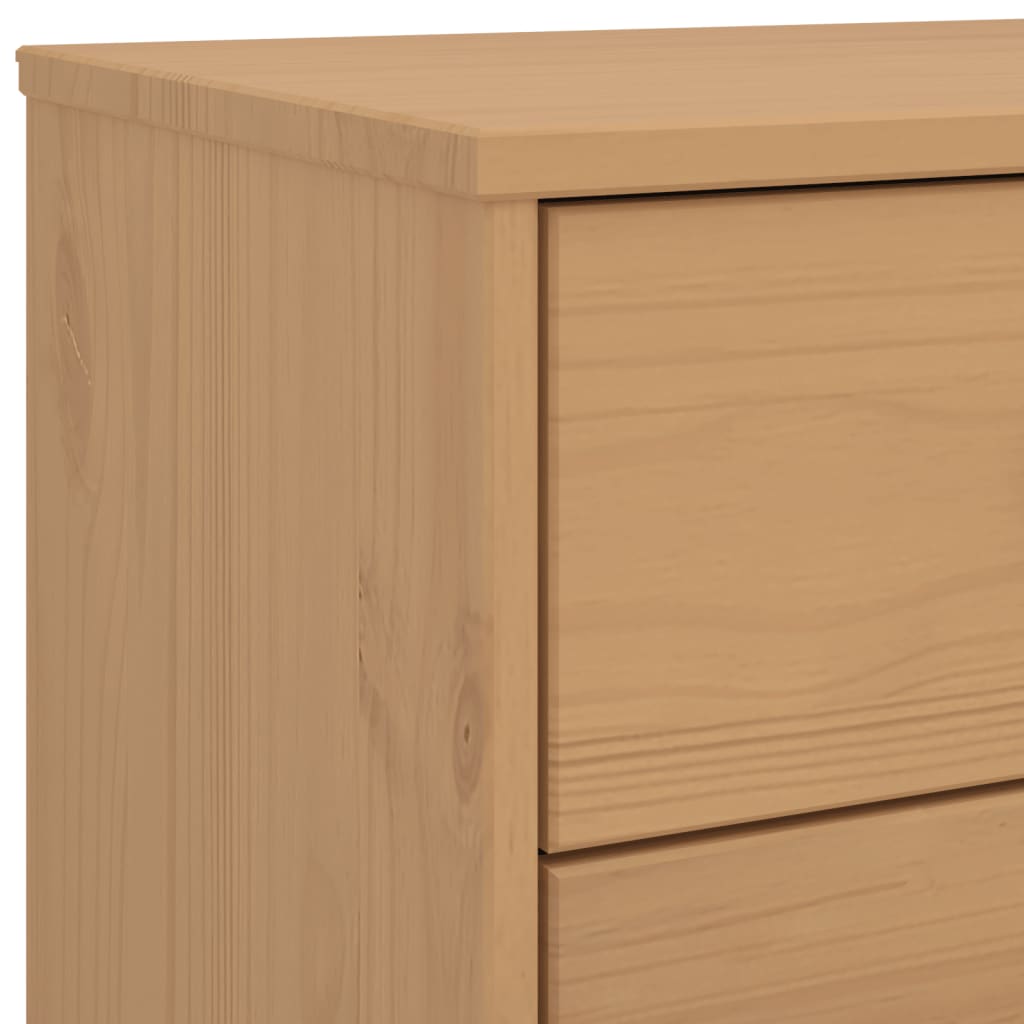 Armoire à tiroirs OLDEN marron bois de pin solide - XIOS