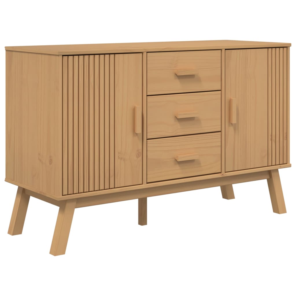 Buffet OLDEN marron 114x43x73,5 cm bois massif de pin - XIOS