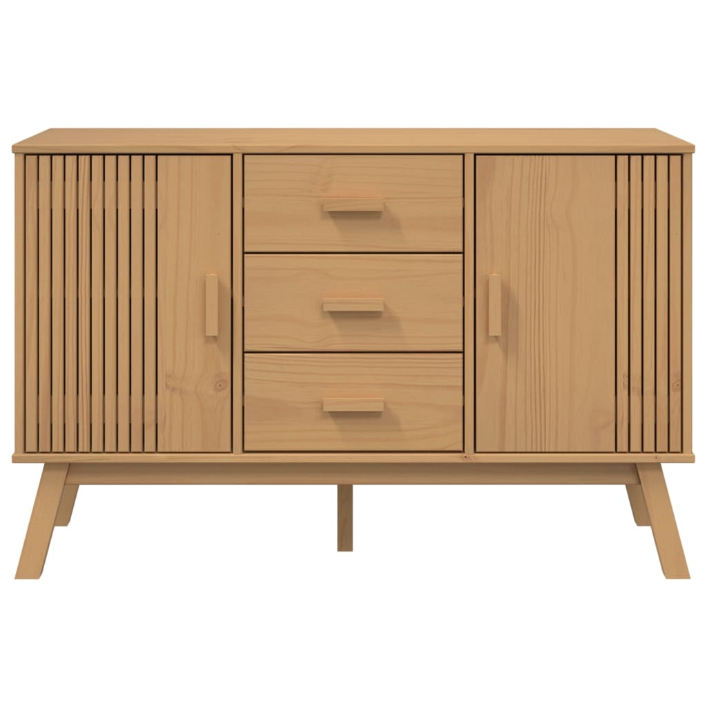 Buffet OLDEN marron 114x43x73,5 cm bois massif de pin - XIOS