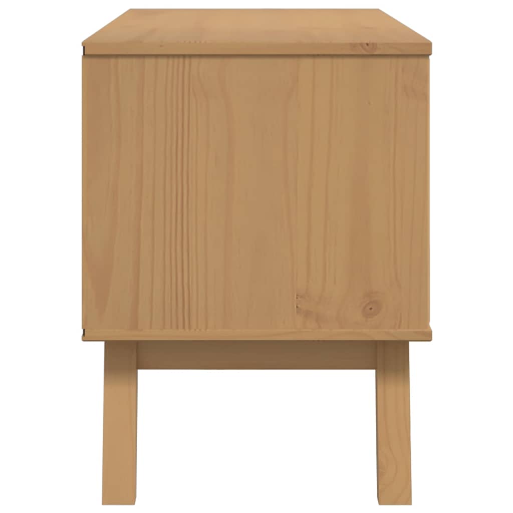 Meuble TV OLDEN marron 114x43x57 cm bois de pin massif - XIOS