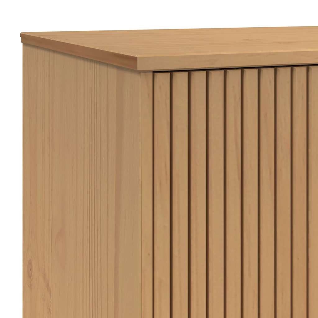 Meuble TV OLDEN marron 114x43x57 cm bois de pin massif - XIOS